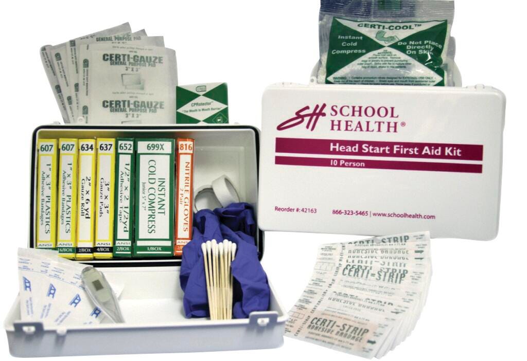 School Health Head Start First Aid Kit, 72 Pieces